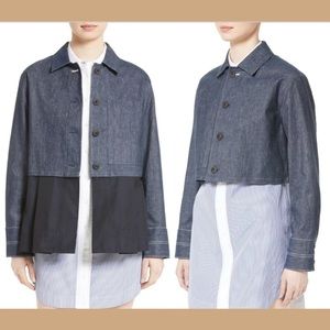 Elizabeth and James Dark Denim Jacket with Removable Peplum Bottom - small